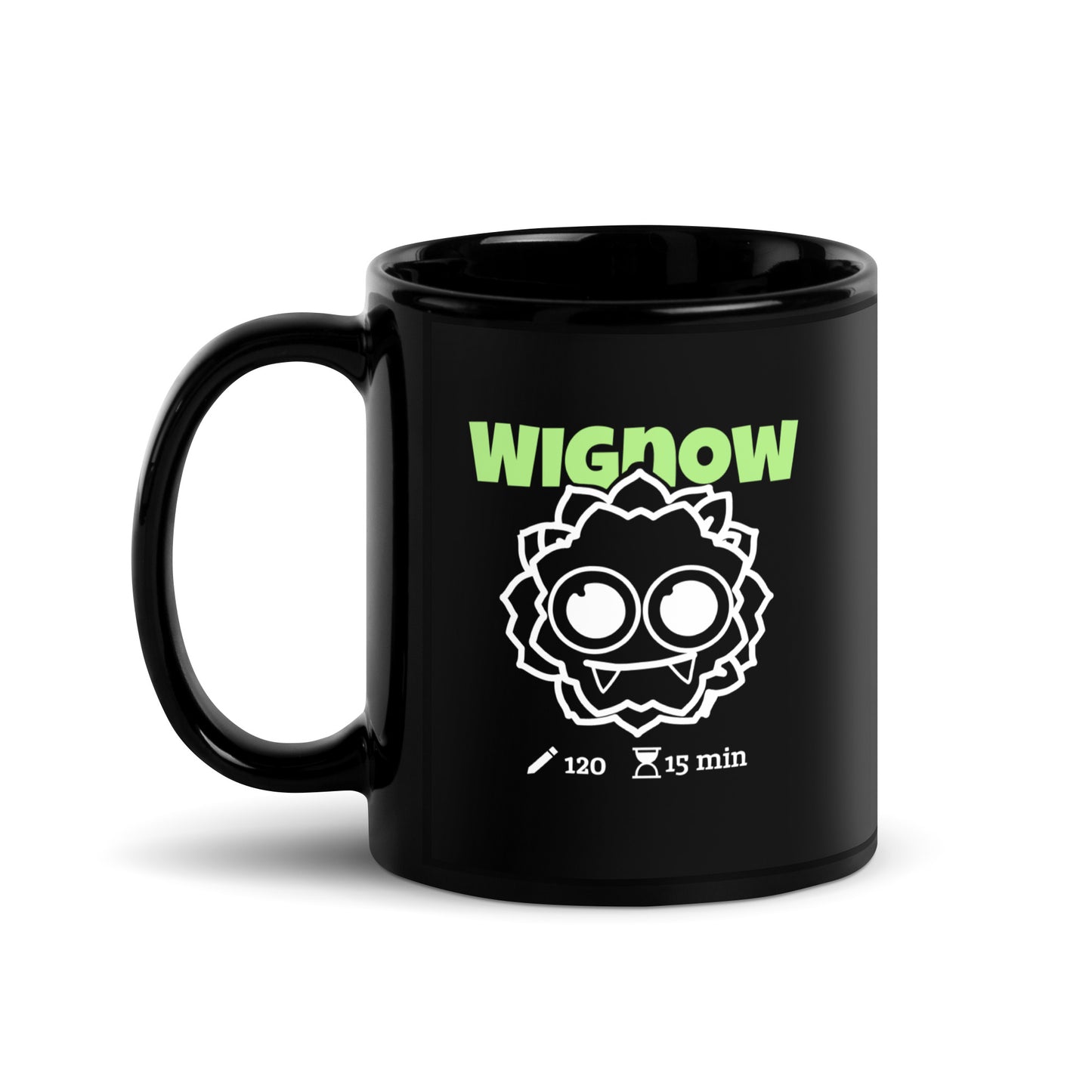 White Lined Wignow Glossy Mug