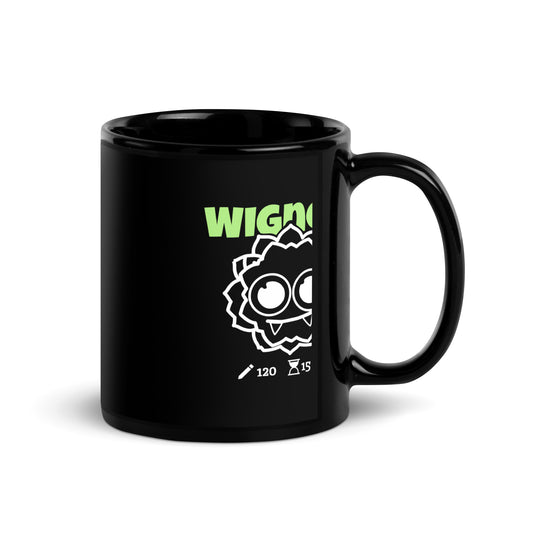 White Lined Wignow Glossy Mug