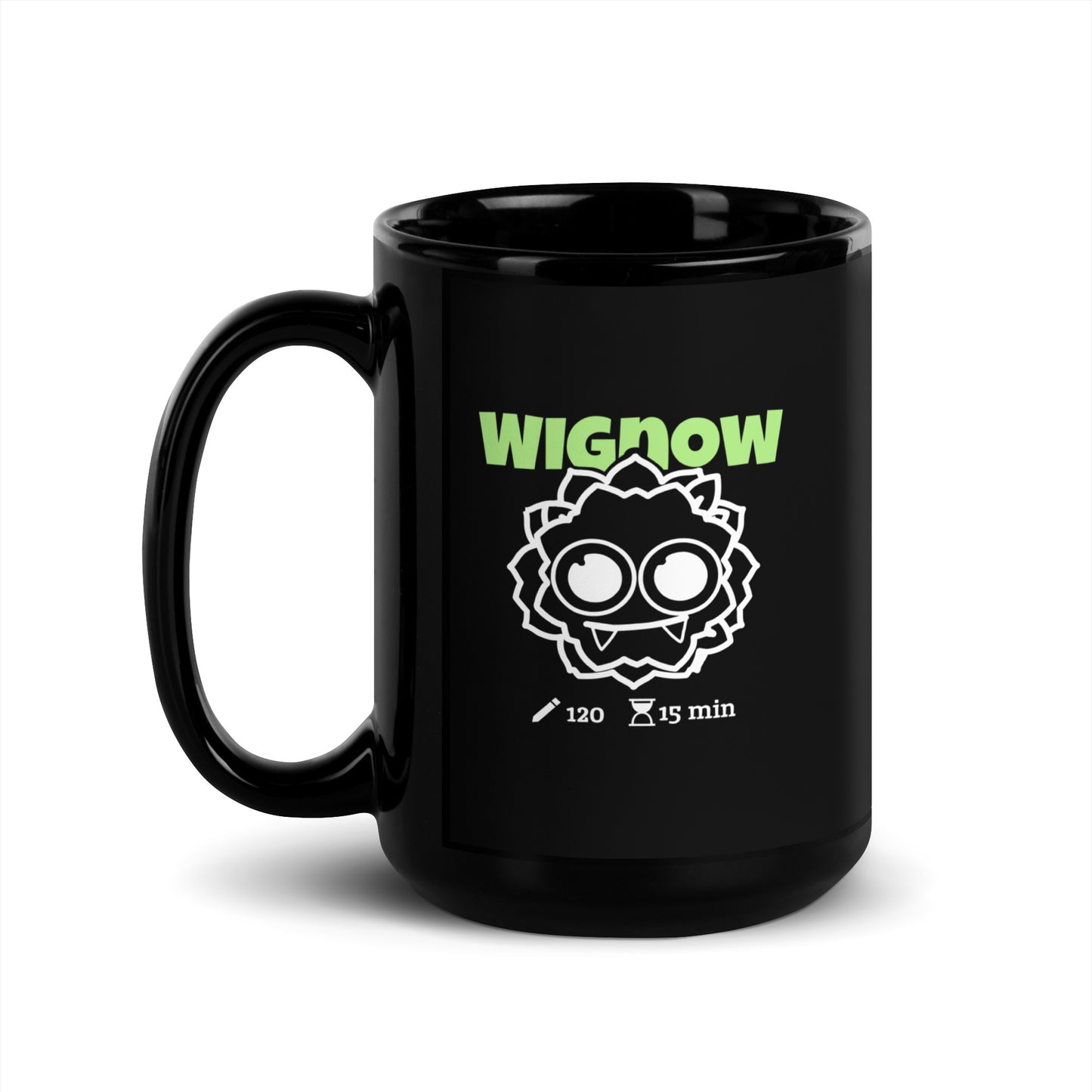 White Lined Wignow Glossy Mug