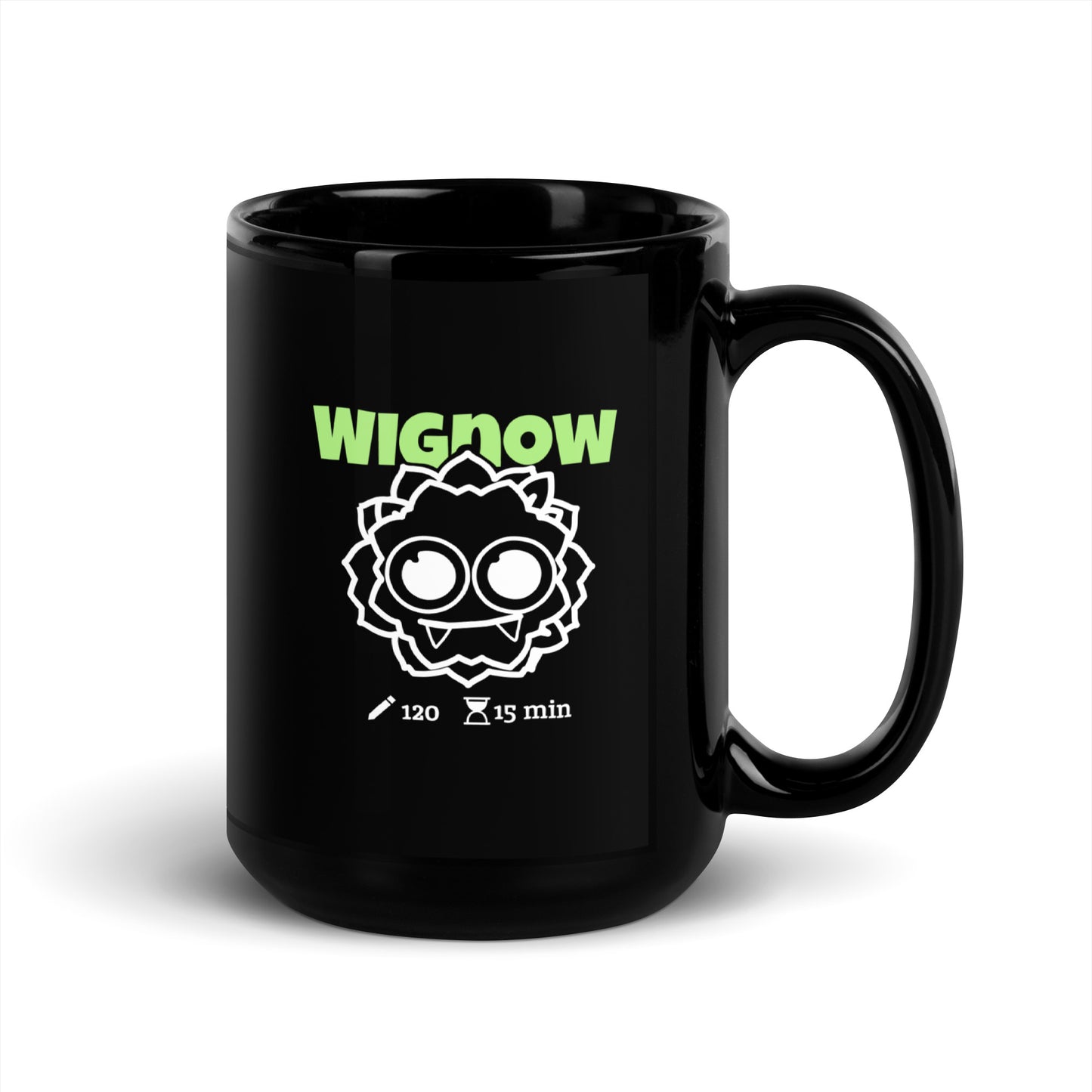 White Lined Wignow Glossy Mug