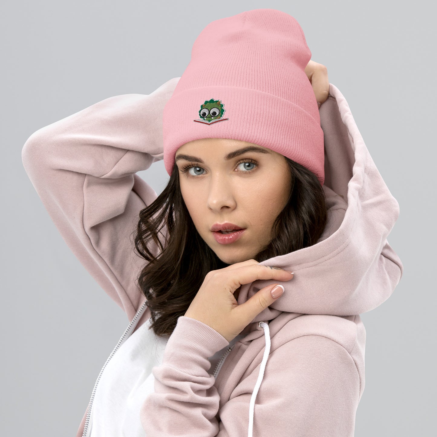 Embroidered Reading Wignow Cuffed Beanie