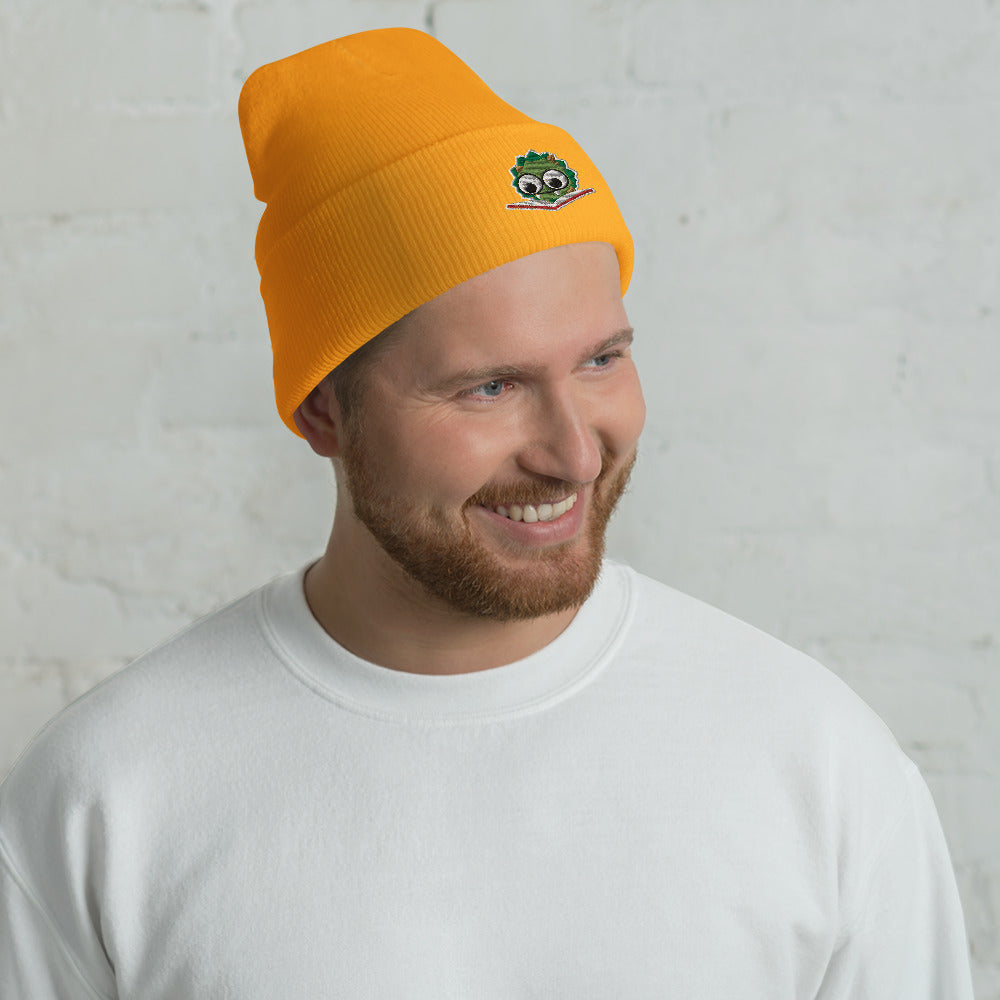 Embroidered Reading Wignow Cuffed Beanie