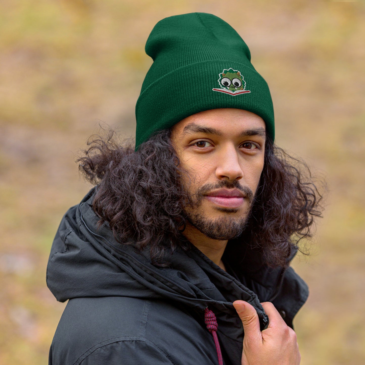 Embroidered Reading Wignow Cuffed Beanie