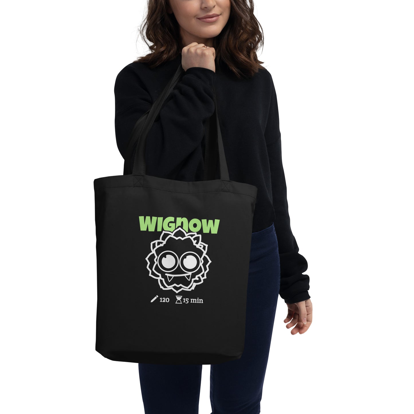 White Lined Wignow Eco Tote Bag