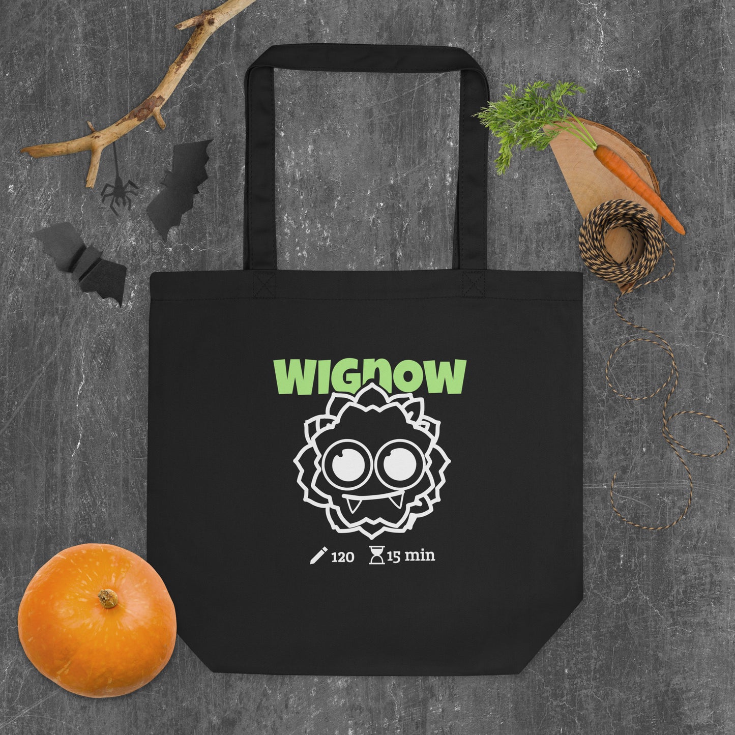 White Lined Wignow Eco Tote Bag