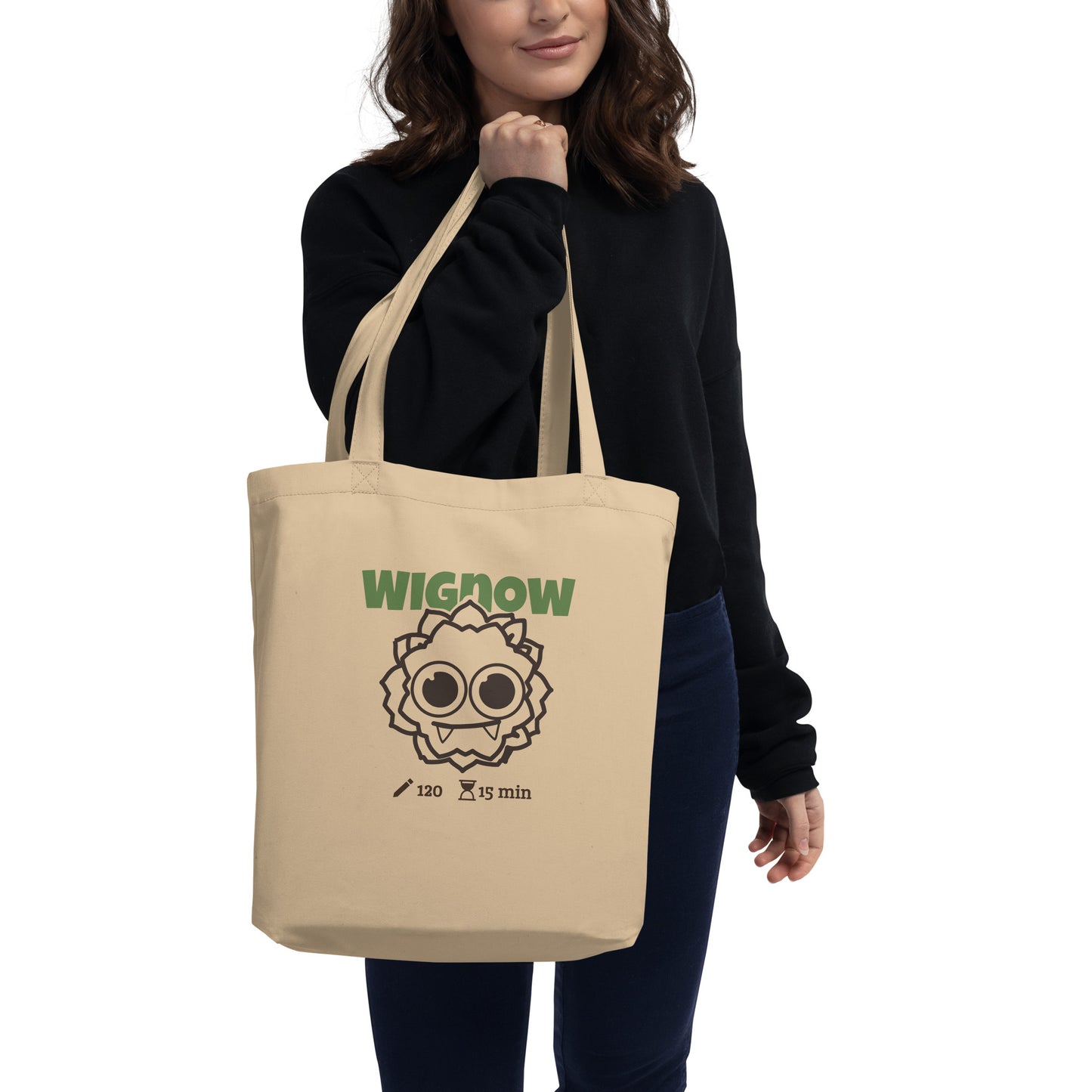 Black Lined Wignow Eco Tote Bag