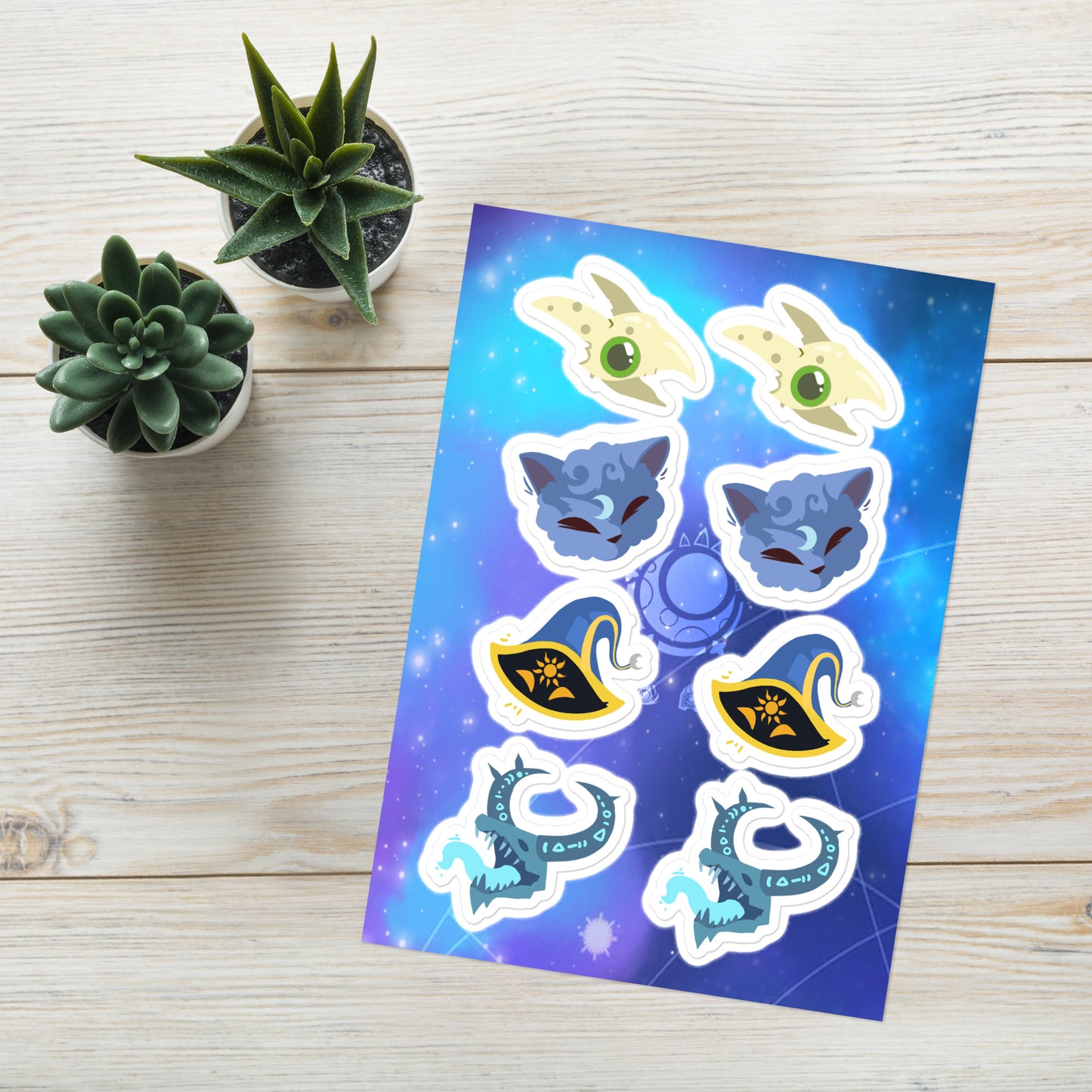 Astrology Monster Heads Sticker Sheet