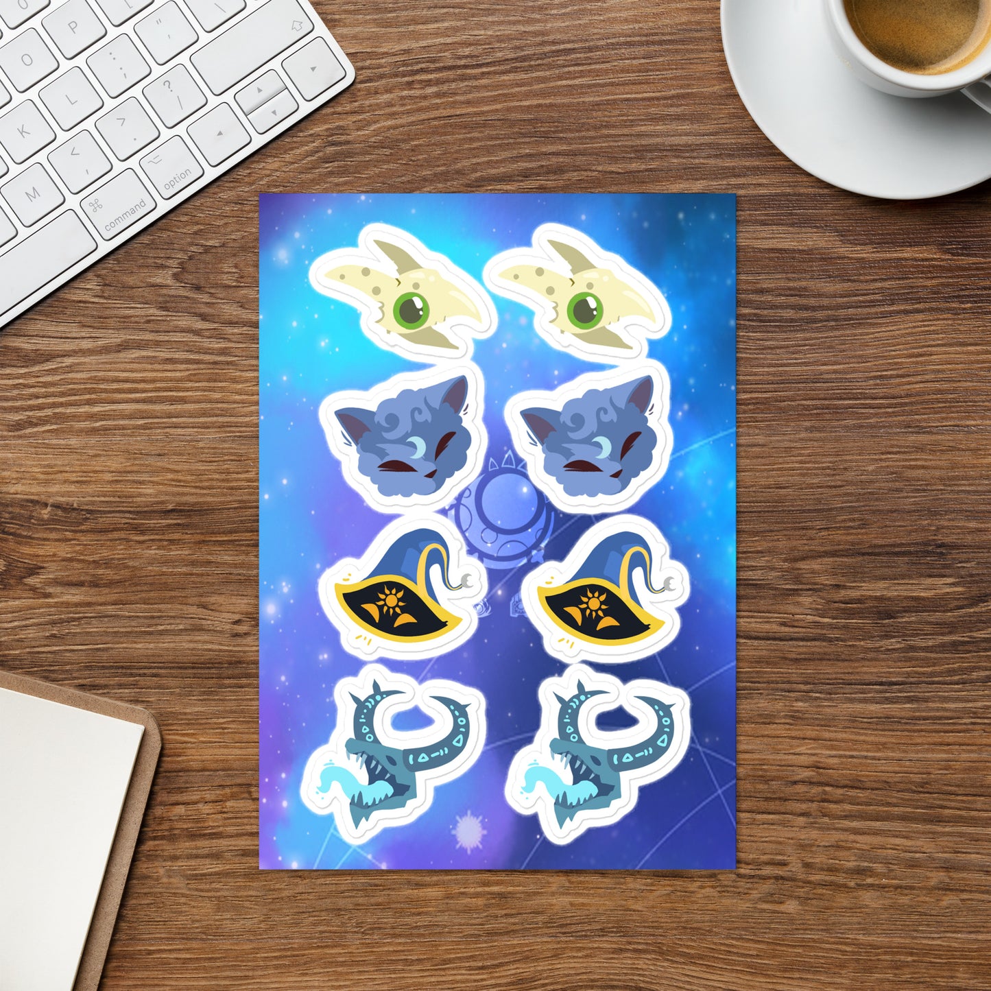 Astrology Monster Heads Sticker Sheet