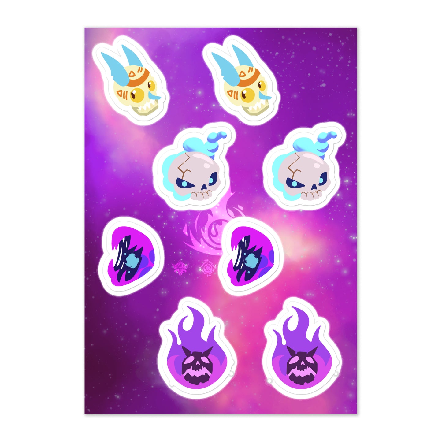 Spell Monster Heads Sticker Sheet