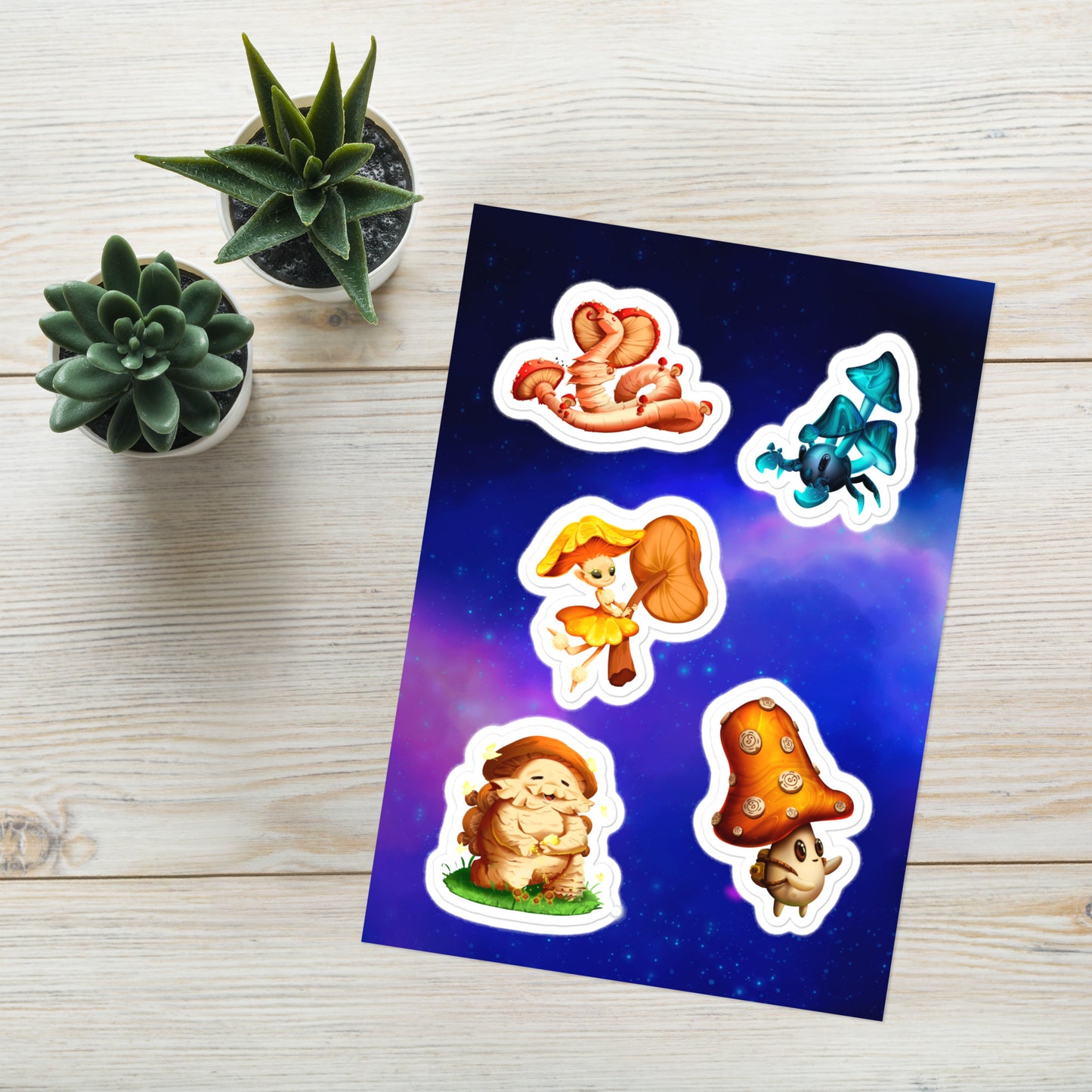 Fungi Class Monsters Sticker sheet