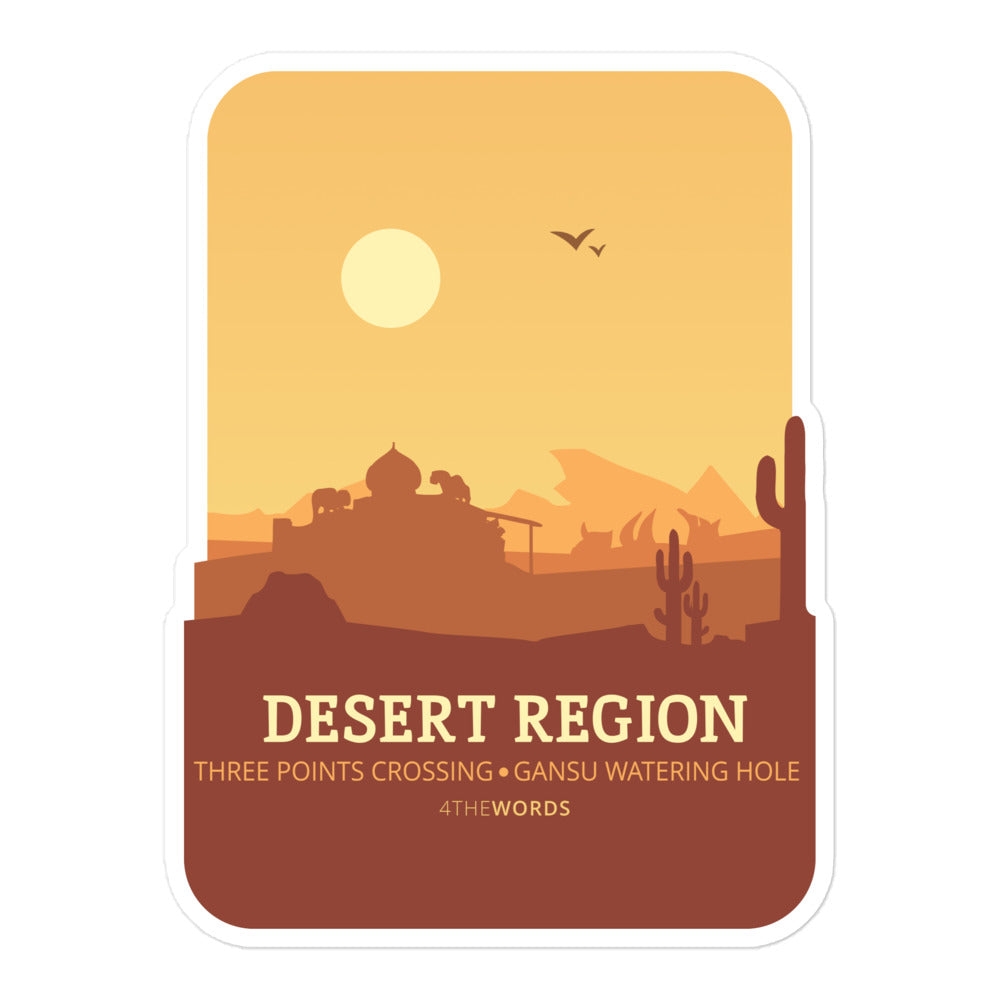 Desert Region Sticker – 4thewords Merch Store