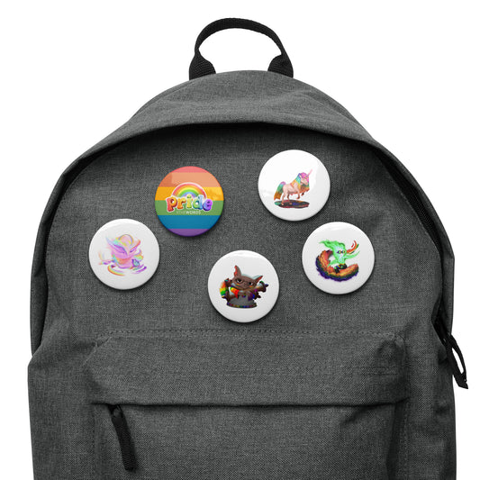 Pride Festival New Monsters Set of Pin Buttons