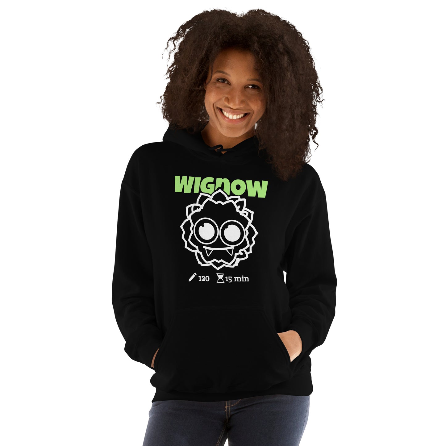 White Lined Wignow Unisex Hoodie