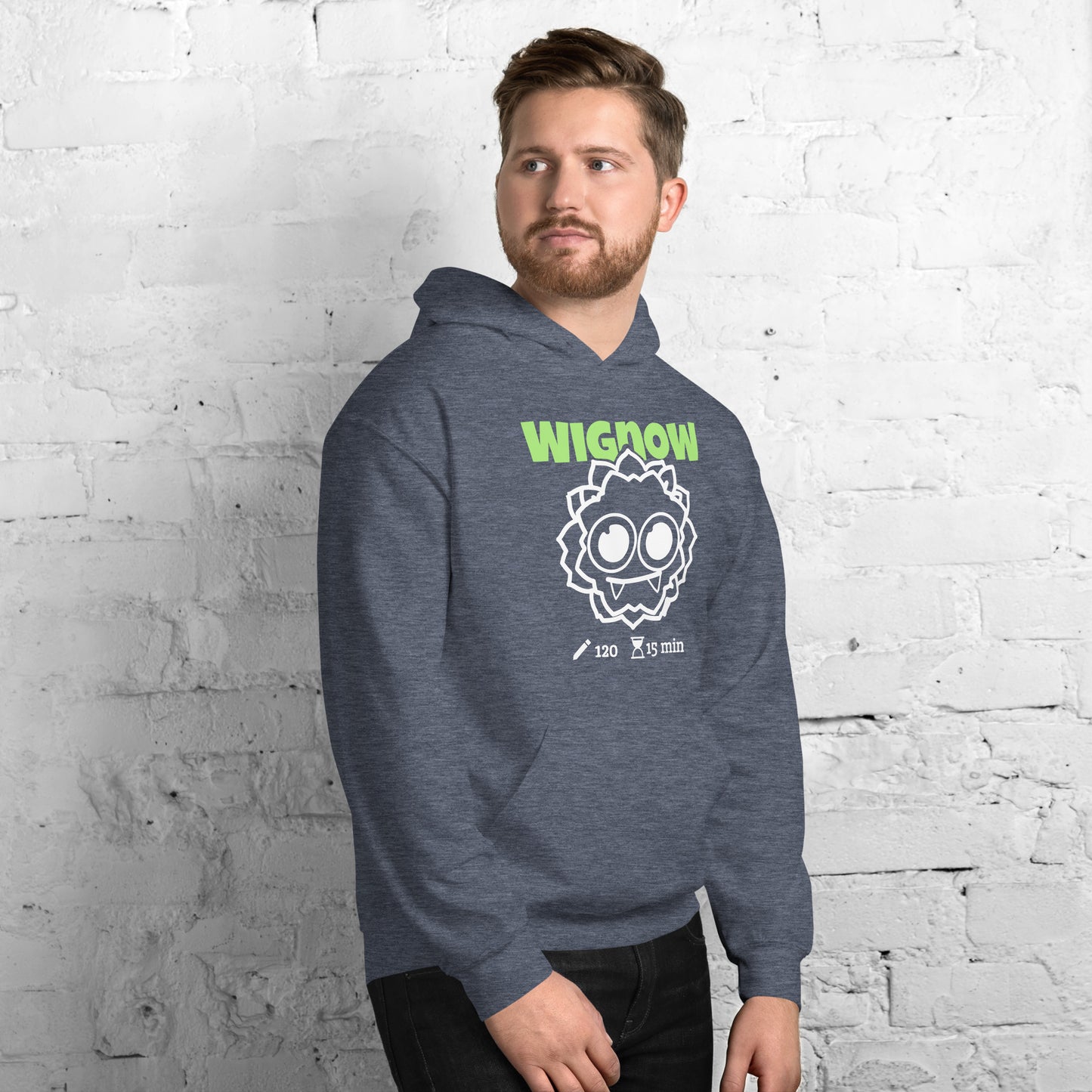 White Lined Wignow Unisex Hoodie