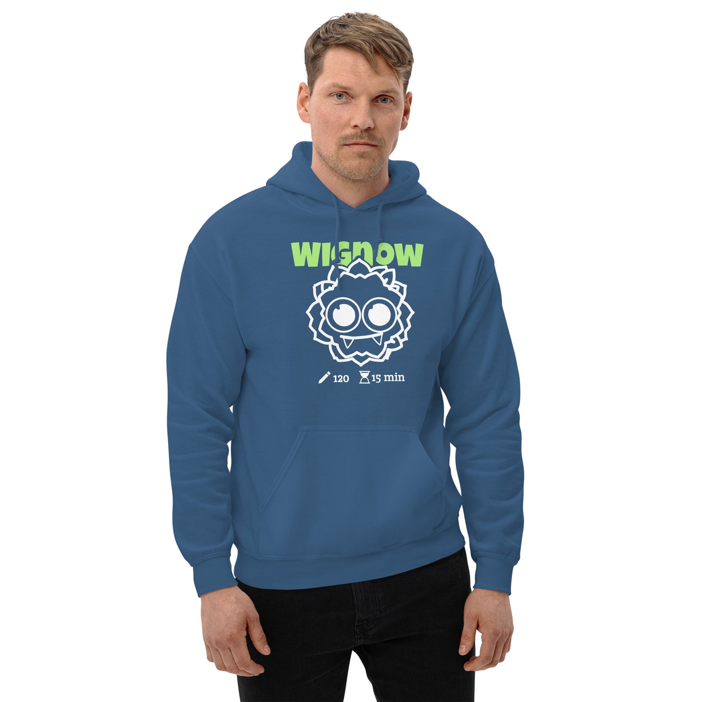 White Lined Wignow Unisex Hoodie