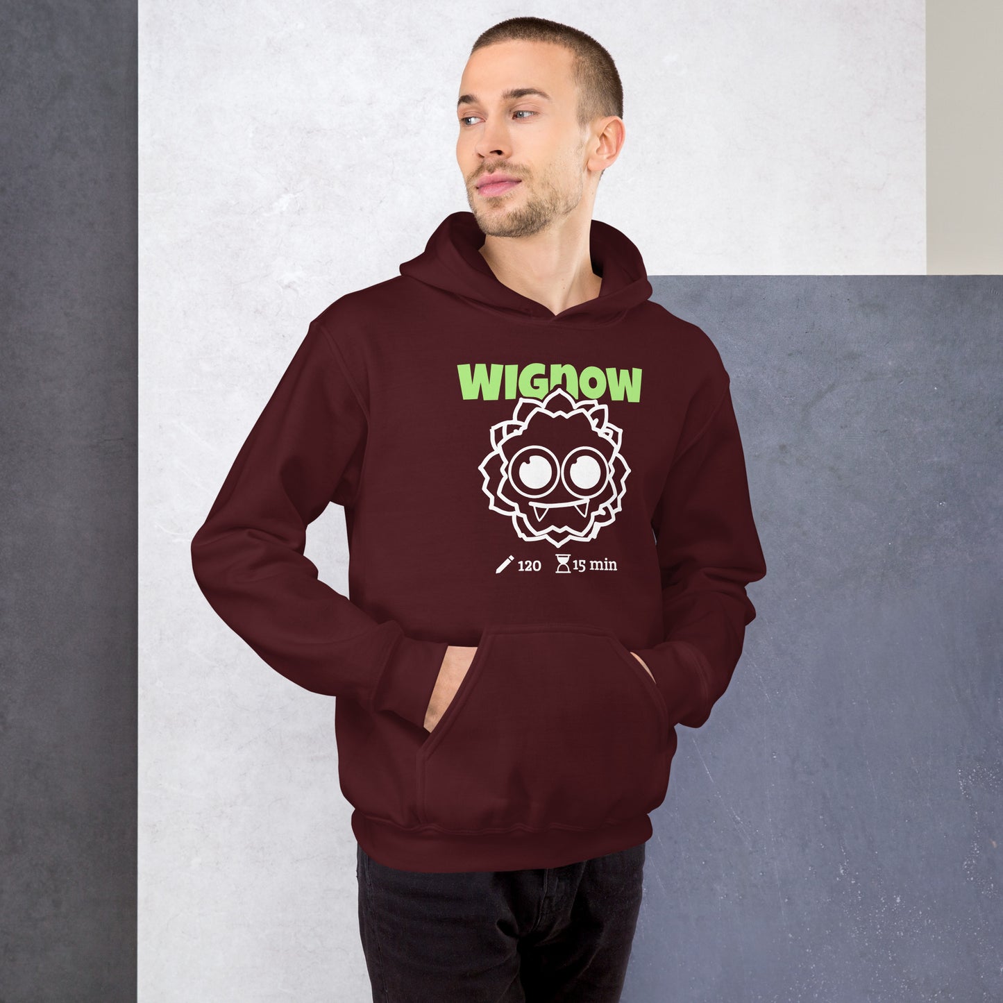 White Lined Wignow Unisex Hoodie