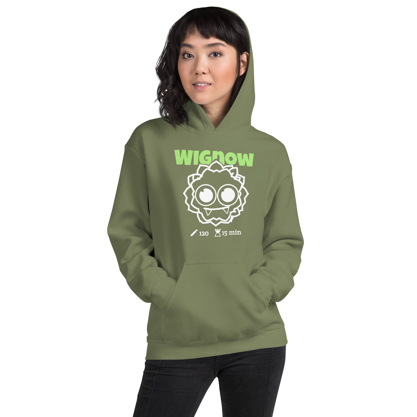 White Lined Wignow Unisex Hoodie