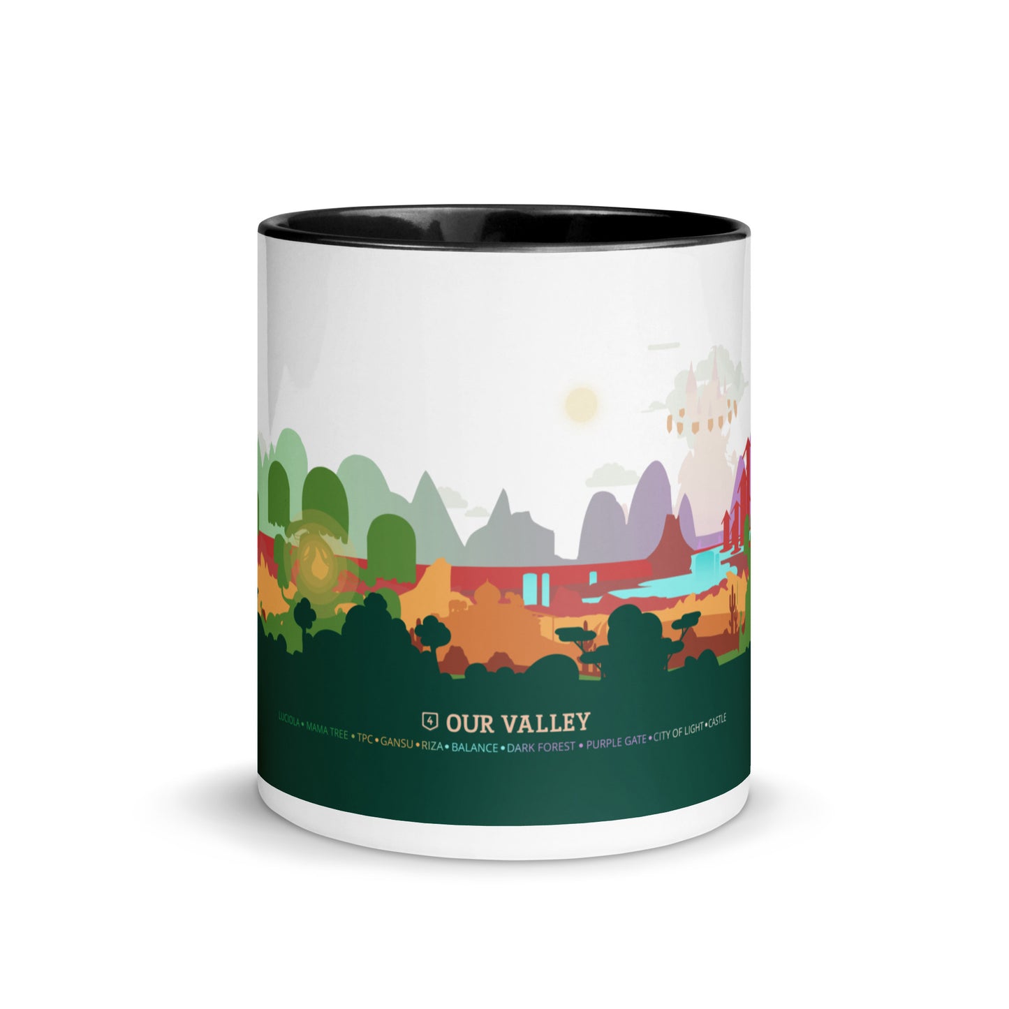 Our Valley Mug with Color Inside