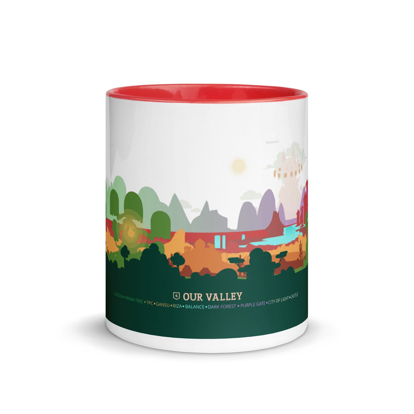 Our Valley Mug with Color Inside