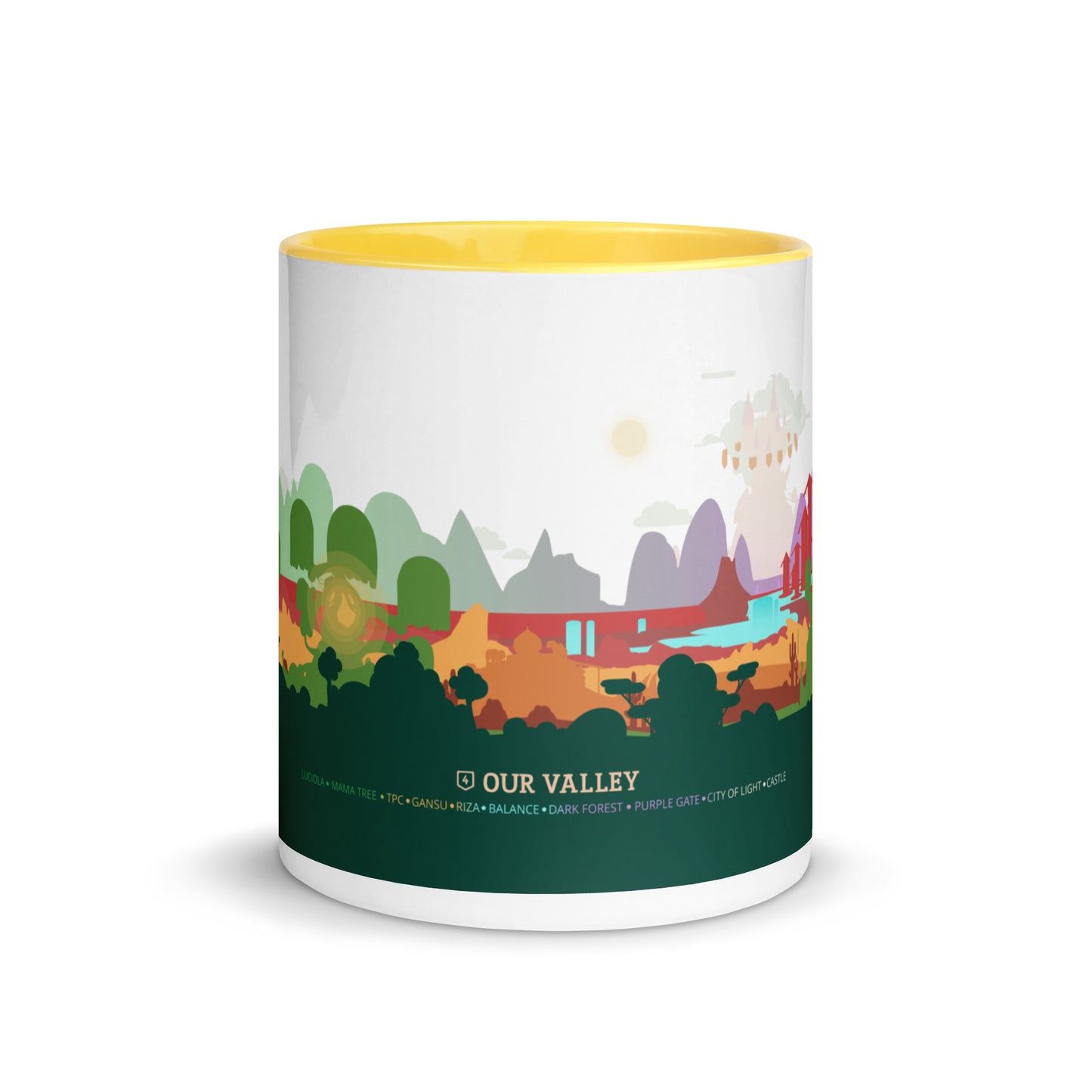 Our Valley Mug with Color Inside